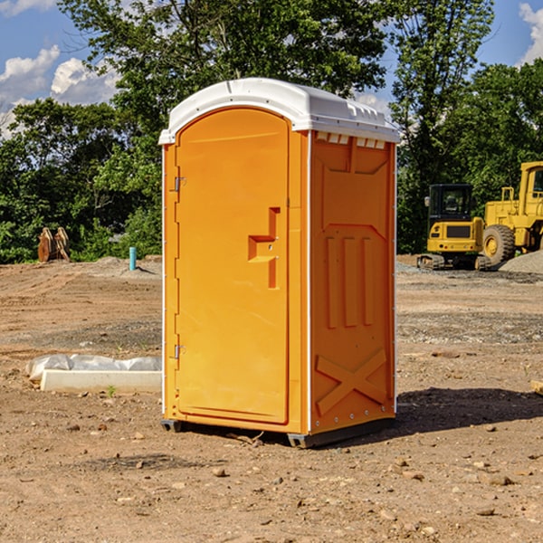 how often are the portable toilets cleaned and serviced during a rental period in Pink OK